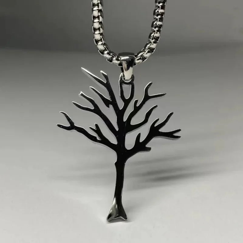 Trendy New Hip-Hop Style High Quality Stainless Steel Tree of Life Pendant Necklace for Men and Women